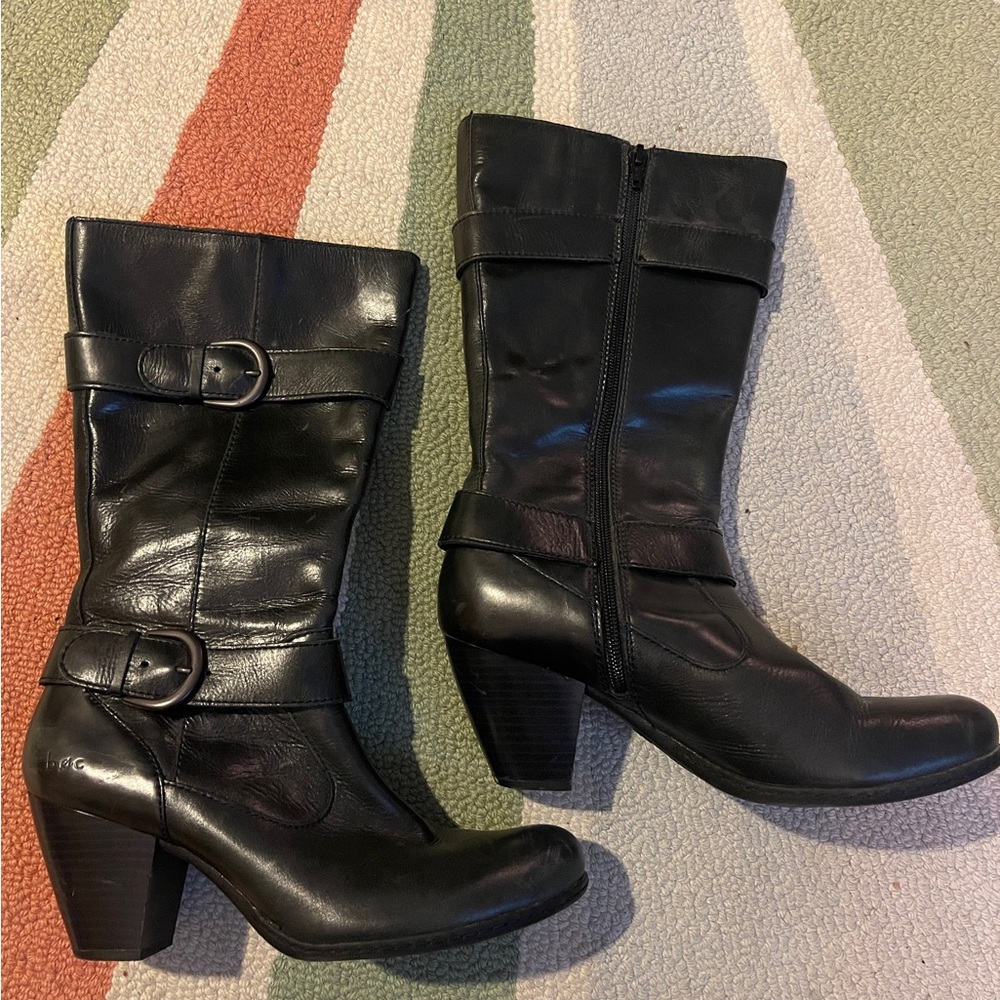 b.o.c. Black Leather Boots - Picture 2 of 5